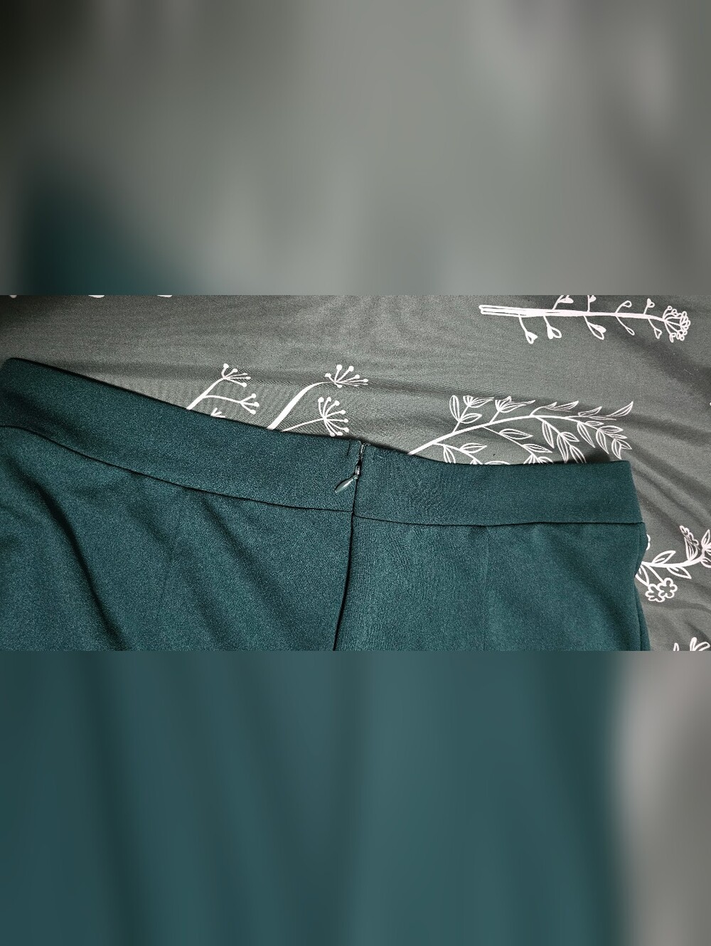 Dark Green Flare Pants - Picture 2 of 6